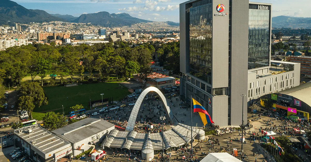 Vista Panor&aacute;mica del centro de eventos Corferias en Bogot&aacute;