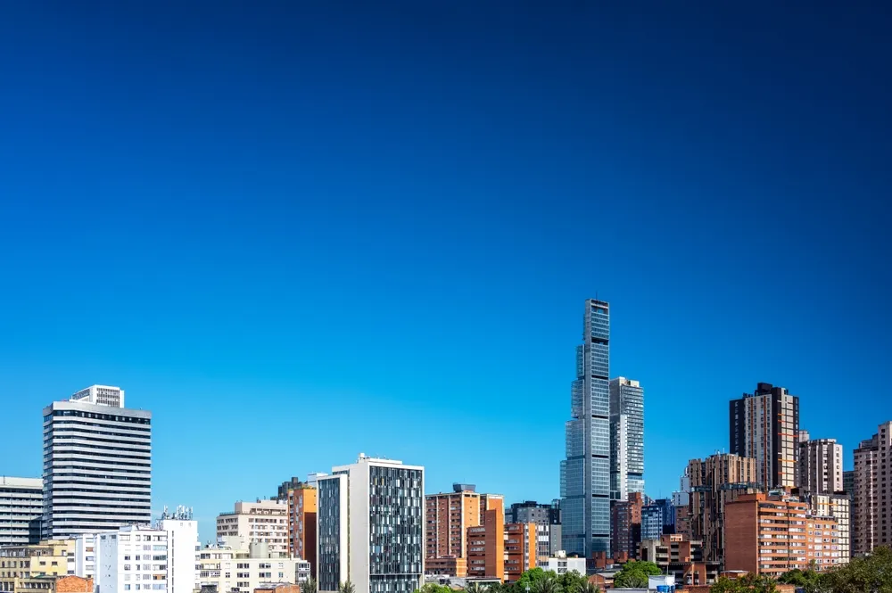 Vista Panorámica de lugares de negocios en Bogotá
