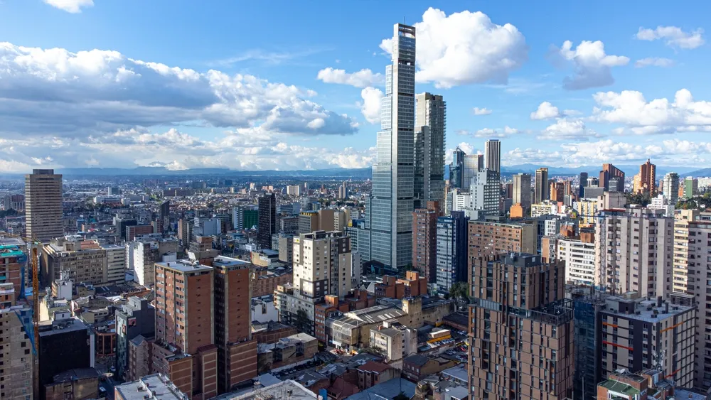Vista Panorámica de lugares de negocios en Bogotá